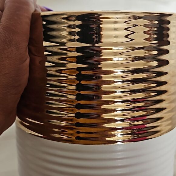 Ceramic Vase Rose Gold/ White 7×7 - Picture 4 of 16